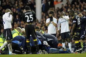 Bolton's fabrice muamba was taken to hospital after collapsing on the pitch (pic: If He Was Anywhere Else Fabrice Muamba Wouldn T Be Here Today Tottenham Stadium Announcer Paul Coyte Looks Back Nine Years On From Bolton Star S Collapse