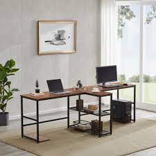 Another option would be a long desk that two persons can share.you can also opt for matching chairs for the desk. Inbox Zero Home Office Two Person Desk Wayfair