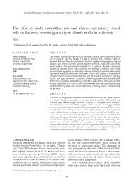 Maybe you would like to learn more about one of these? Pdf The Effect Of Audit Committee Role And Sharia Supervisory Board Role On Financial Reporting Quality At Islamic Banks In Indonesia Rini Rini Academia Edu