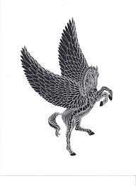 Wonderful pegasus ripped skin tattoo design. Pegasus Rgdd Dark Designs