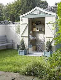 Lovehome Co Uk Big Design Ideas For Small Gardens Cuprinol Garden Shades Painted Shed Garden Shed