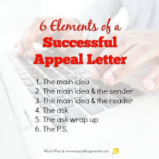6 Elements Of A Successful Appeal Letter With Word Wise At Nonprofit Copywriter Letter Writing Format Writing Jobs Fundraising Letter