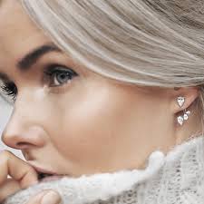 Carat London Silver Earring Jackets Carat London Womens Silver Suriya  Sterling-silver And Cubic