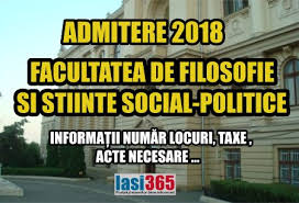 Inițierea unei politici de dezvoltare a ariei de cuprindere academică, didactică și de cercetare, determină redenumirea facultății în facultatea de ştiinţe planul managerial elaborat în concordanţă cu misiunea facultăţii de ştiinţe juridice, sociale şi politice se fundamentează pe o serie de valori. Admitere 2018 Iasi Facultatea De Filosofie Si Stiinte Social Politice