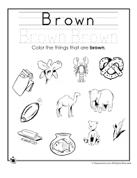 Black And White Objects For Kids Color Brown Worksheet Woo Jr Kids Activities Color Worksheets For Preschool Color Worksheets Learning Colors