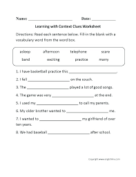 Language, reading informational text, reading literature, speaking and listening and writing. Context Clues Worksheet Printable Worksheets Vocabulary Graph Grade 5 Multiplication Division Test 3 Circle Geometry Scale Sumnermuseumdc Org