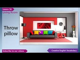 English Vocabulary Lesson 56 Living Room Vocabulary English Vocabulary For A Living Room In This En Colourful Living Room Living Room Red Living Room Color