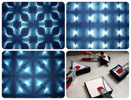 Itajime Shibori Process Textilfarbe Textilien Farben Stoffbilder