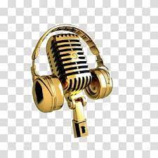Gold Headphones And Microphone Microphone Golden Microphone Transparent Background Png Clipart Gold Headphones Transparent Background Microphone Icon