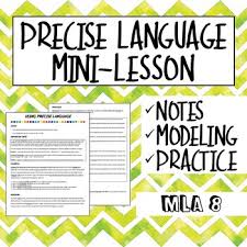 Precise Language Worksheets Teaching Resources Tpt