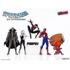 These models are inspired by marvel's character and designed by lorenzo di. Figpin Spider Man Into The Spider Verse Set W Logo Pin Nycc Exclusive Fugitive Toys
