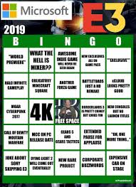 Persconferentie bingo indeed recently has been. E3 2019