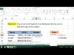 Malaysia introduction card ), is a compulsory identity card for malaysian citizens aged 12 years to the top. How Do We Identify Gender From Malaysian Identity Card No With Dash Sign At The Middle Youtube