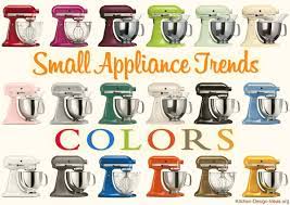 A gray and white color scheme draws from the natural stone to prevent the small kitchen from looking too busy. Small Appliance Trends Spicing Up Kitchens With Color Style Kitchen Colors Kitchen Appliance Trends Small Appliances