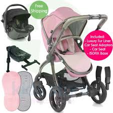 Egg Strictly Pink Stroller With Kiddy Evoluna I Size Car Seat And Isofix Base Puset