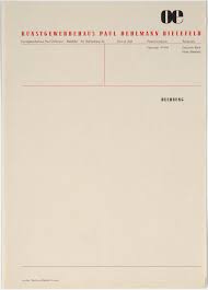 Georg Trump Kunstgewerbehaus Paul Oehlmann Bielefeld Rechnung C 1931 Letterpress 11 5 8 X 8 1 4 29 5 X 21 Cm H Berth Graphic Artist Typographic Moma