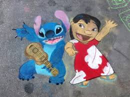 Lilo And Stitch Disney Sidewalk Chalk Art Sidewalk Chalk Art Street Chalk Art Sidewalk Chalk