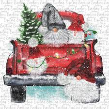 Christmas Truck 3 Hand Drawn Clipart Instant Download Etsy Christmas Paintings Christmas Truck Christmas Gnome