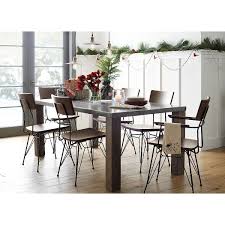 Live the crate and barrel lifestyle with our exclusive collection of home. Shop Galvin Dining Table Hot Dipped In Zinc The Top Also Displays One Of A Kind Patterning Further Enhance Dining Table Modern Dining Chairs Dining Chairs