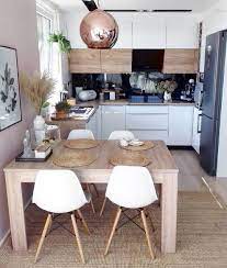 Pin By Liyana Arazmi On Kuche Small Apartment Kitchen Dining Room Small Small Dining Room Decor