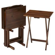 Andover Mills Winfield Tray Table Set With Stand Reviews Wayfair Folding Table Tray Table Table