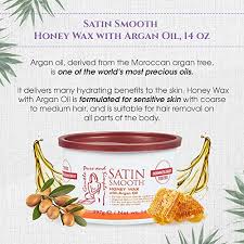 Raw honey is packed with components beneficial for your skin, especially if you have acne after waxing session or autoimmune skin conditions such as eczema or psoriasis. Satin Smooth Honey Hair Removal Wax With Argan Oil 14oz Pricepulse