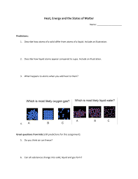States of matter phet answers page 15 line.157qq.com. Heat Energy And The States Of Matter
