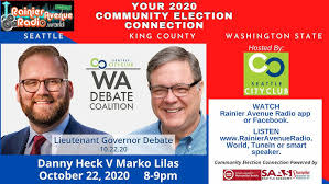 Washington State Lt. Governor Debate: Heck V Liias 10-22-20