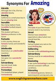 English Synonyms Amazing Definition And Examples Another Words For Amazing Synonym Words Ama Words For Amazing Another Word For Amazing Good Vocabulary Words
