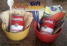 If you don't know the recipient too well, they can be these may include all the ingredients the recipient needs to make a specialty meal like pasta, curry, or soup. Soup Gift Basket Burnt Apple Soup Gifts Dollar Store Gifts Get Well Gifts