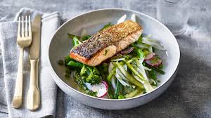 Stir the tomatoes, lemon juice, 1 tablespoon of oil and the chopped coriander into the couscous, then season to taste with salt and black pepper. Healthy Salmon Recipes Bbc Food