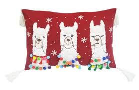 Check spelling or type a new query. Lea Unlimited Red White Three Llamas Oblong Pillow