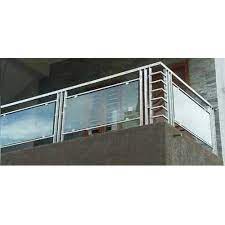 The furniture on the balcony has a similar. Plain Printed Silver Ss And Glass Balcony Railing For Home Rs 1200 Running Feet Id 21891926430