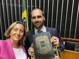 Eduardo bolsonaro meets beatrix von storch in brazil: Qadoujumwufnhm