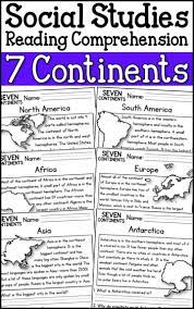 7 Continents Reading Comprehension Passages K 2 Distance Learning Social Studies Elementary Social Studies Worksheets Social Studies Curriculum