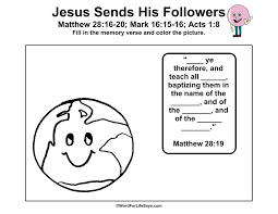 19 best images about jesus gave the great commission. Children S Bible Coloring Pages Word For Life Says