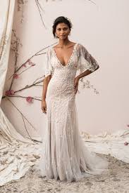 Style 9890 Beaded Tulle A Line Gown With Illusion Flutter Sleeves Vestidos De Novia Vestidos De Novia Cortos Vestidos De Novia Vintage