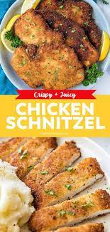 The Best Crispy Chicken Schnitzel Yellowblissroad Com Recipe Chicken Cutlet Recipes Chicken Schnitzel Fried Breaded Chicken