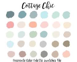 Procreate Color Palette Cottage Chic Procreate Swatches Etsy In 2020 Color Palette Challenge Color Palette Design Pastel Colour Palette