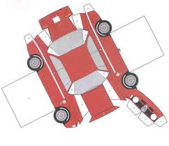 Papierautos ausschneiden / zum ausdrucken und bast. 160 Papierautos Ideen Papier Autos Papiermodell