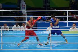 Para a edição do rio 2016, os homens lutam sem o uso do capacete e da camisa, assim como em competições profissionais. Datei Rio 2016 Boxe Boxing 28485593653 Jpg Wikipedia