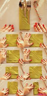 Reusable Cloth Napkin Folding Tutorial Servietten Besteck Servieren Falten