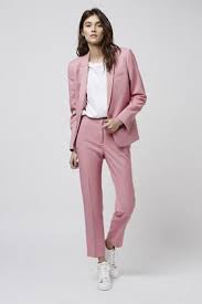 Topshop Pink Suit Fitted Suits For Women Fashion Ladies Trouser Suits