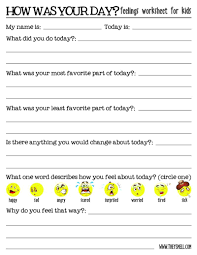 How Was Your Day Feelings Worksheet For Kids Worksheets For Kids Emotions Activities Counseling Kids