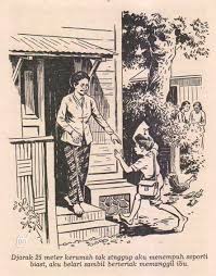 Memanggil Ibu Dari Tjahaja 1951 Lukisan Rumah Ilustrasi Lukisan