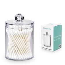 Maybe you would like to learn more about one of these? Sheechung Qtip Dispenser Apothecary Jars Qtip Holder Bathroom Storage Canister Clear Plastic Acrylic Jar For Cotton Ball Cotton Swab Q Tips Cotton Rounds Small 10oz Buy Online In Antigua And Barbuda At Antigua Desertcart Com Productid 73563398