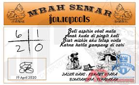 Syair Hk Mbah Semar 19 April 2020 Keluaran Togel
