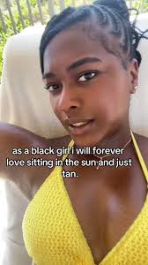 Dark Tanning Black Girl