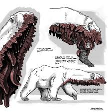 Here's some sketches exploring one of my ideas for the creature from “The  Terror” by Dan Simmons, and how I imagined it could work as a supernatural  element while still able to