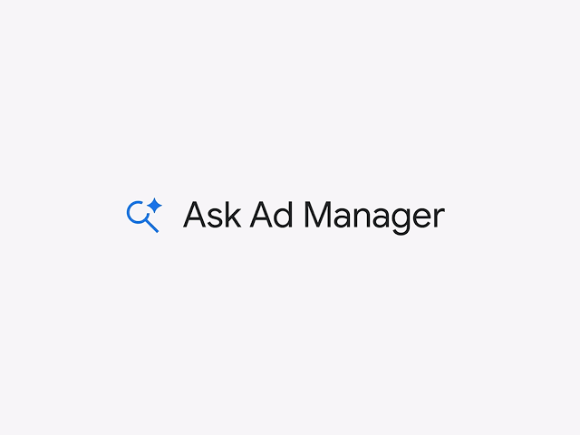 Logo do Google Ads com um ícone de IA, simbolizando o Ask Ad Manager e a tecnologia Gemini.